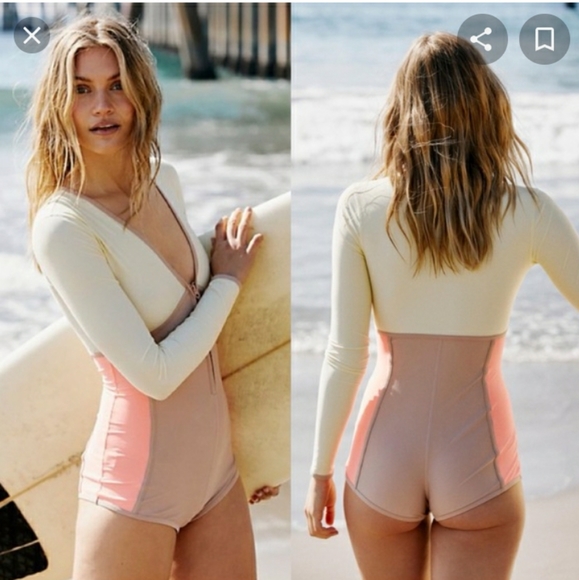 LAST ONE! Free People take a plunge surf body swimsuit XS NWOT - Picture 4 of 7